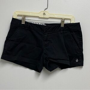 Volcom Black Women's Low-Rise cotton Shorts size Small